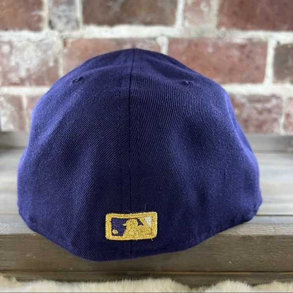 New Era 59Fifty Men’s Seattle Mariners Hat Purple/Gold Fitted - Picture 4 of 9